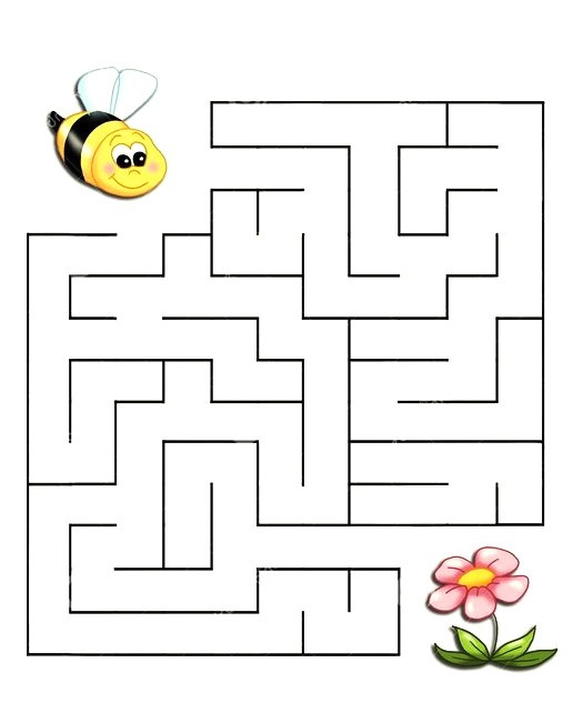 Pomoz včelce najít květinku 
