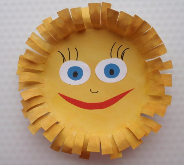 Slunce z papírového talíře 